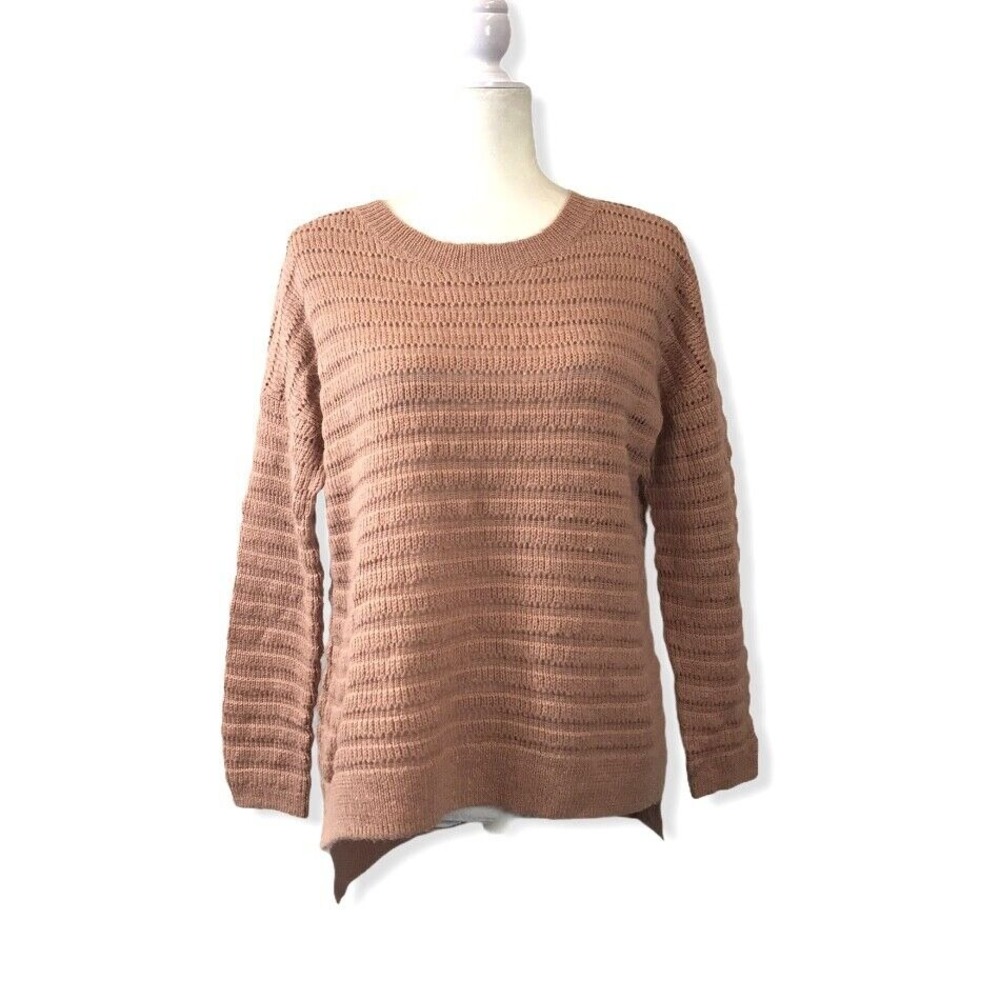 Lucky Brand Womens Size S Knit Long Sleeve Sweater Alpaca‎ Wool Blend Blush